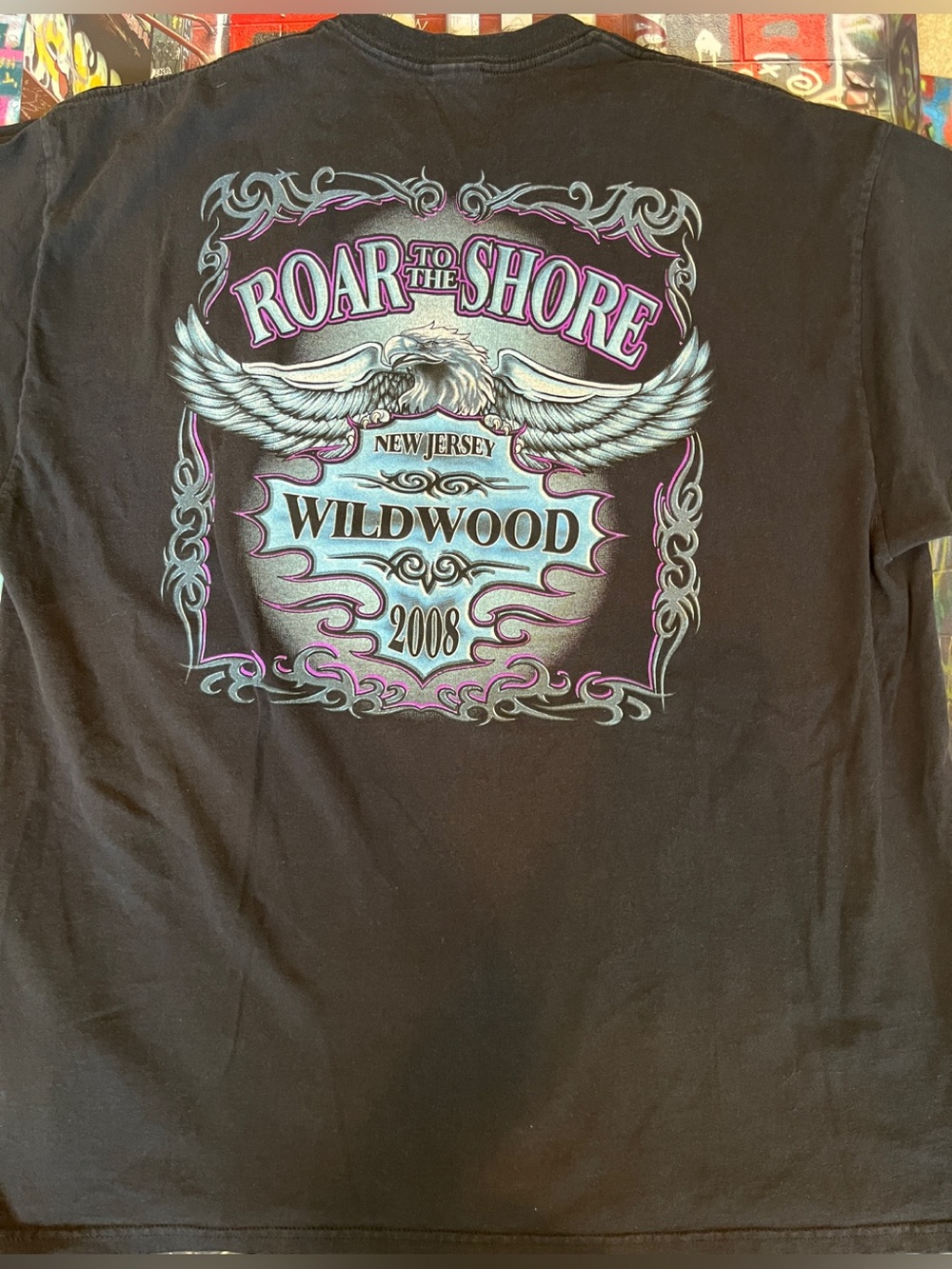 2008 Black 'Roar the Shore' Wildwood, NJ Tee